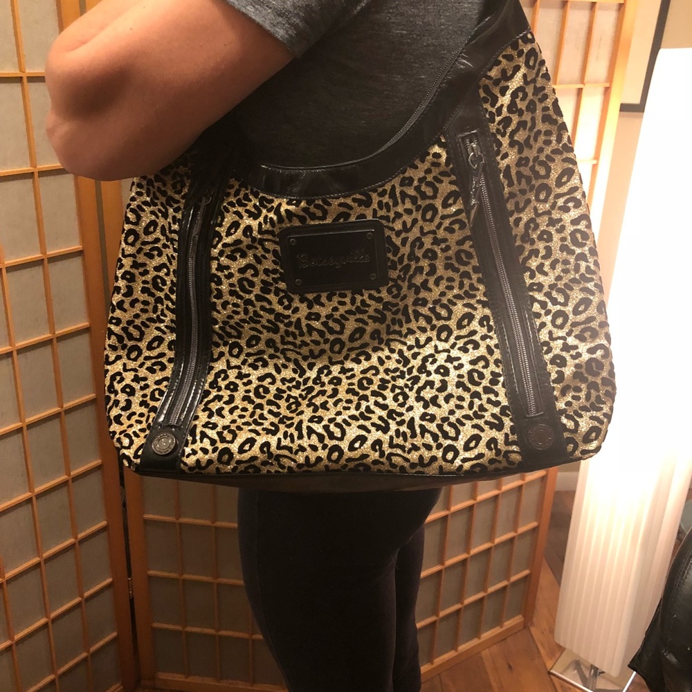 Betsyville gold leopard shoulder bag